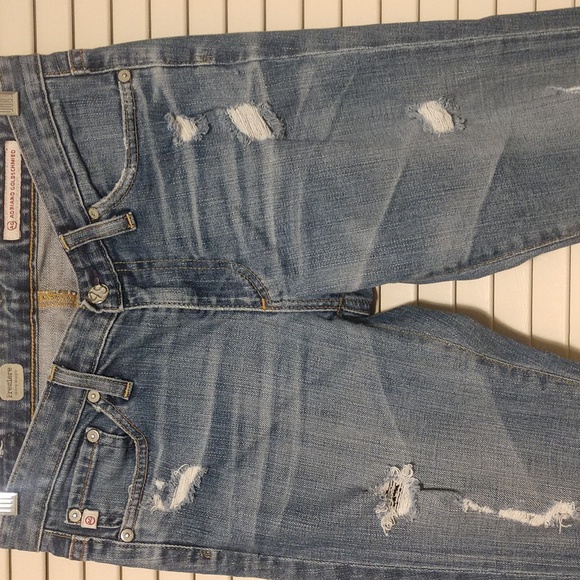 AG Adriano Goldschmied Premiere Skinny Straight Distressed Jeans Size 26 - Picture 6 of 12